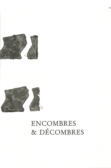 Livre d'artiste: Encombres et décombres