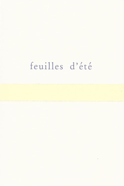 livre d'artiste : Feuilles d'été