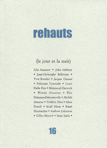 Le numéro 16 de la revue Rehauts