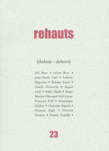 Le numéro 23 de la revue Rehauts