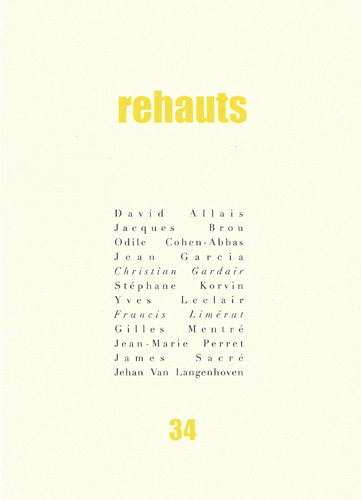 Le numéro 34 de la revue Rehauts