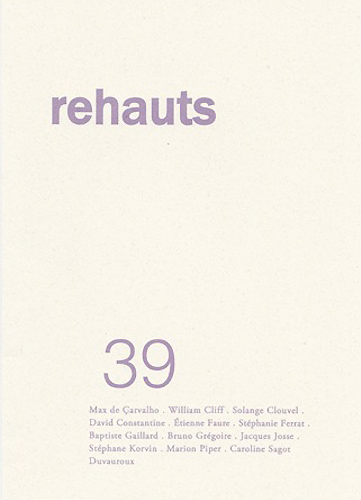 Le numéro 39 de la revue Rehauts