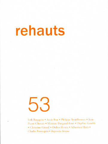 Le numéro 53 de la revue Rehauts, dernier numéro paru