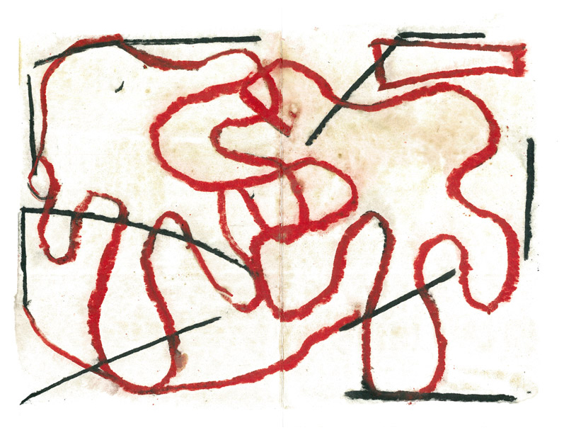 Extrait du livre d'artiste : Petite ménagerie avec restes de chiens merles