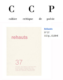 article de Tristan Hordé sur la revue Rehauts n°37 - 22 juin 2016 site cahiercritiquedepoesie.fr