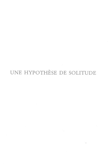 Livre d'artiste: Une hypothèse de solitude